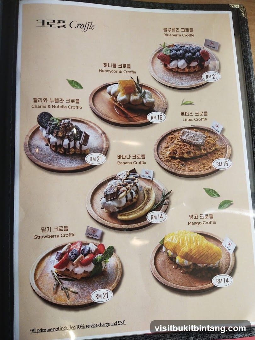Croffle Menu