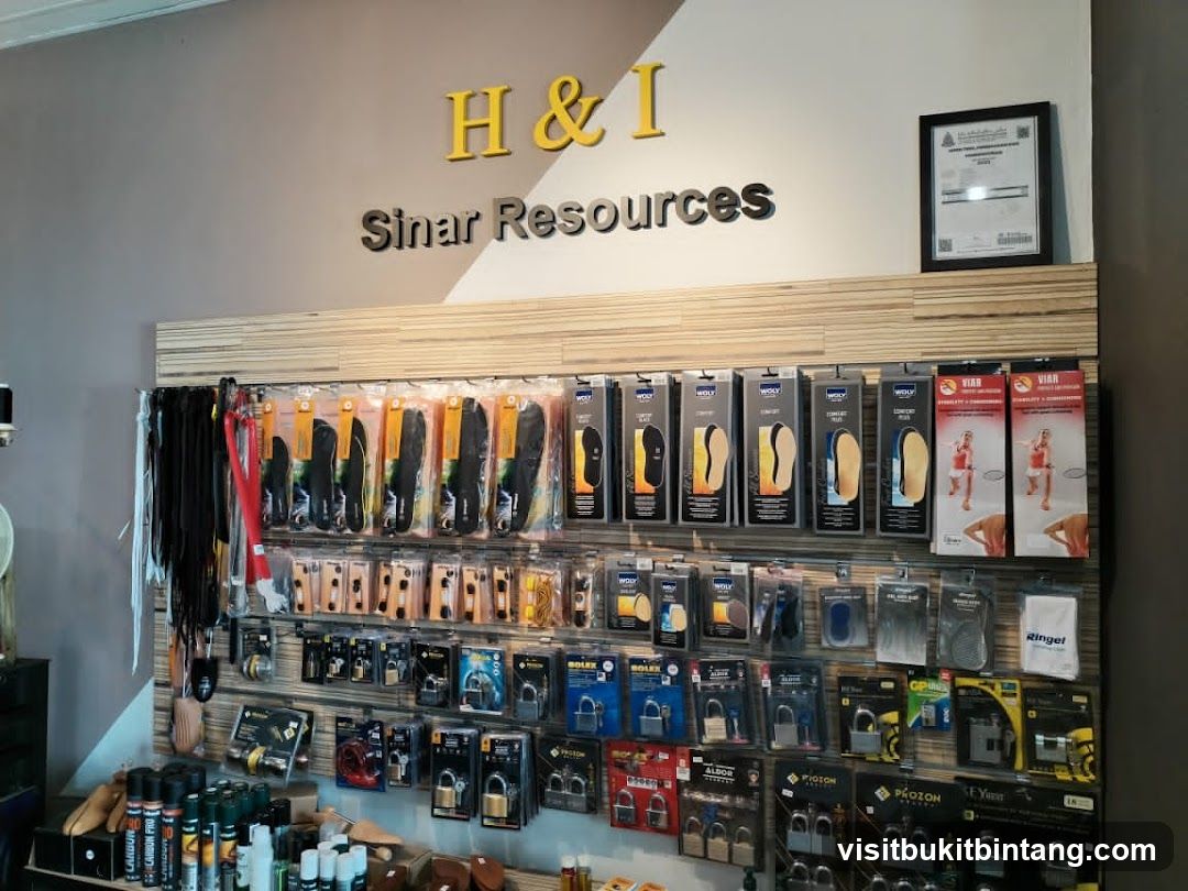 Store Display of Footwear Accessories and Locks