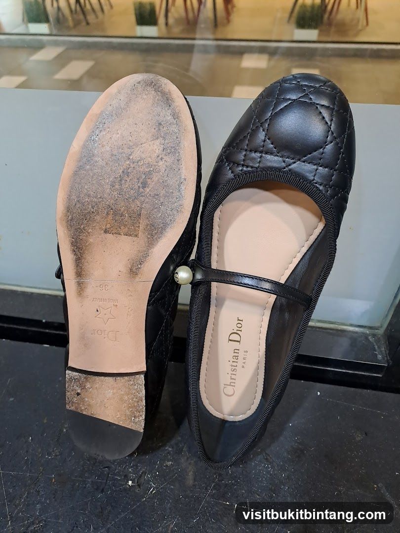 Black Quilted Ballet Flats