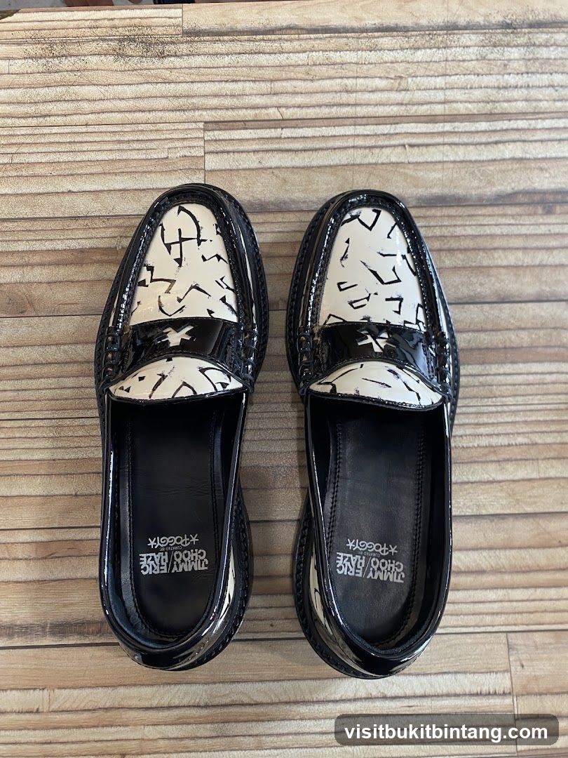 Black and White Loafers