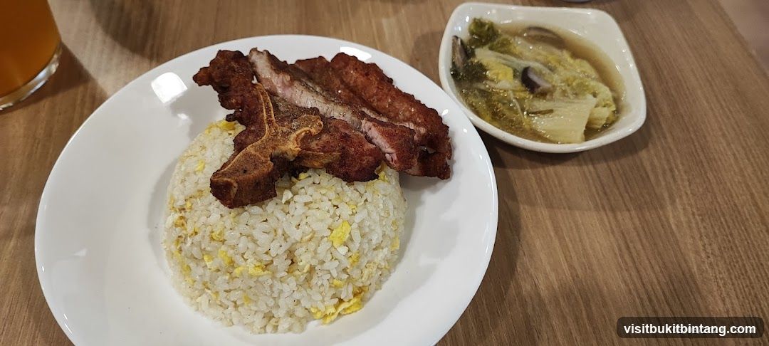 Pork Chop with Fried Rice and Soup