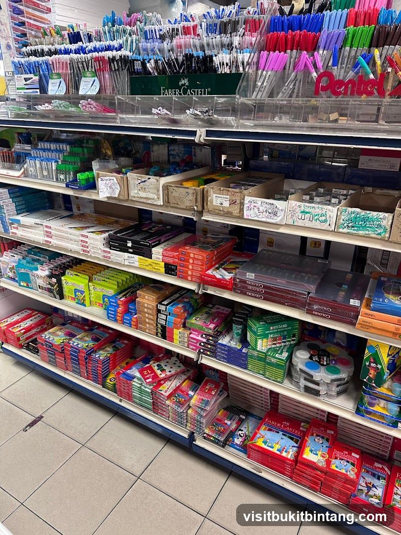 Art Supplies on Shelves