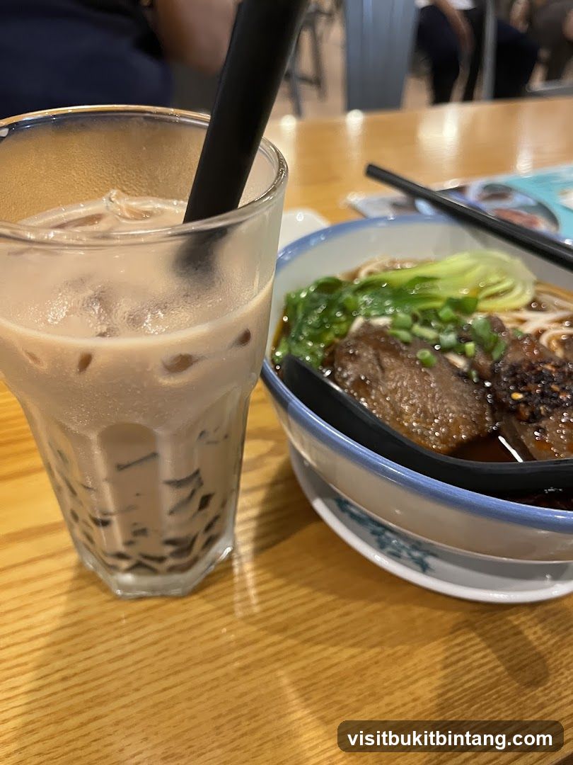 Noodle Soup and Boba Tea