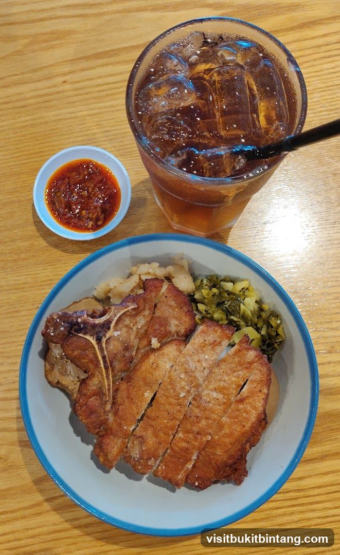 Pork Chop Meal with Iced Tea