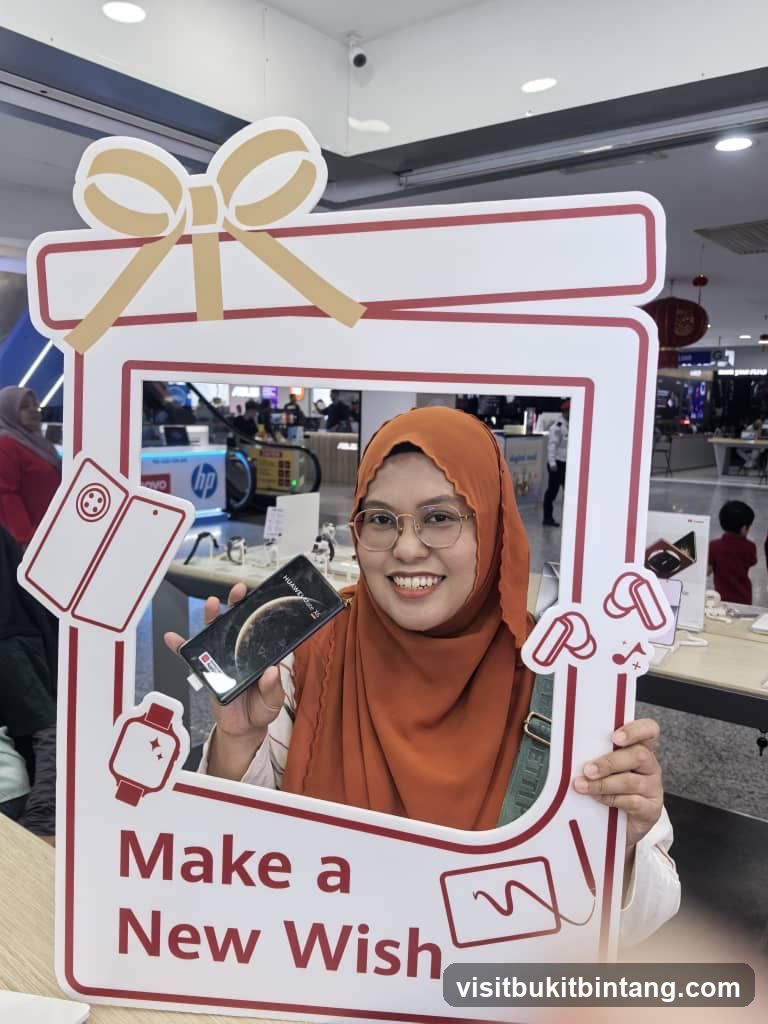 Woman Posing with a Phone and a Gift Frame