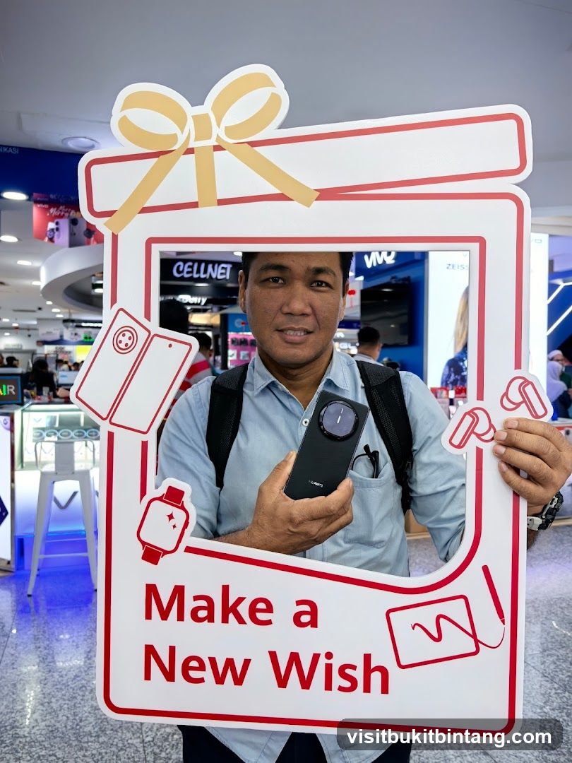 Man holding a smartphone in a promotional frame
