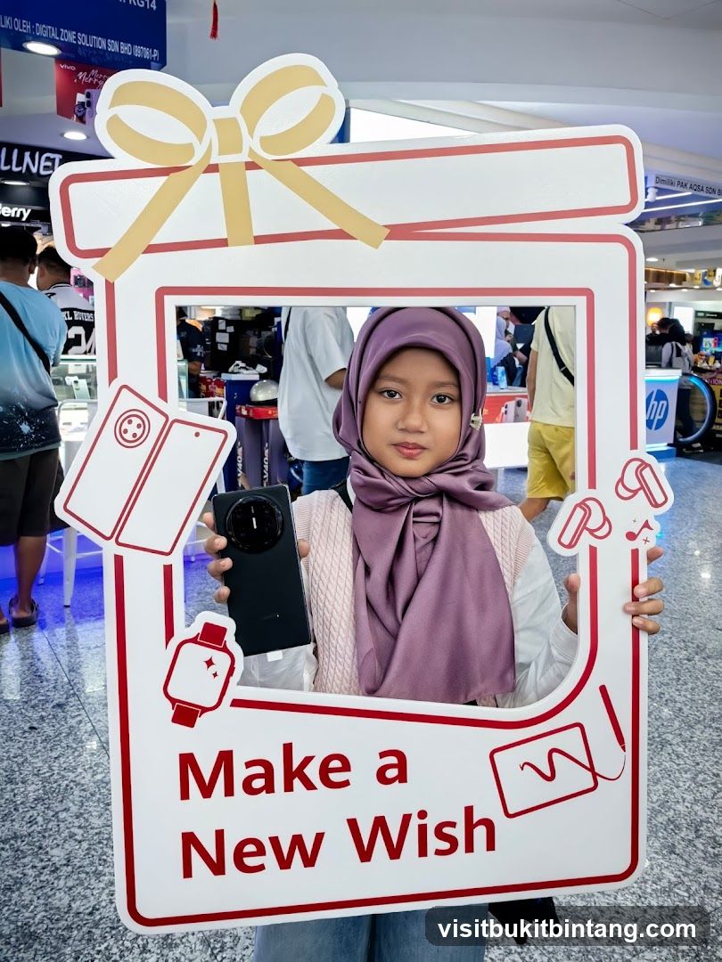 Girl Holding a "Make a New Wish" Photo Frame