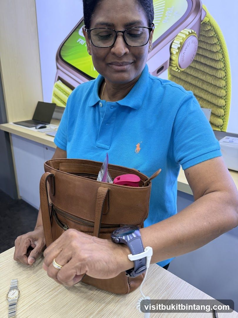 Woman wearing a smartwatch