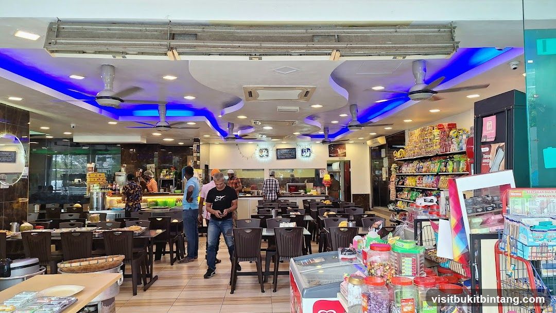 Restaurant Interior with Snacks and Seating