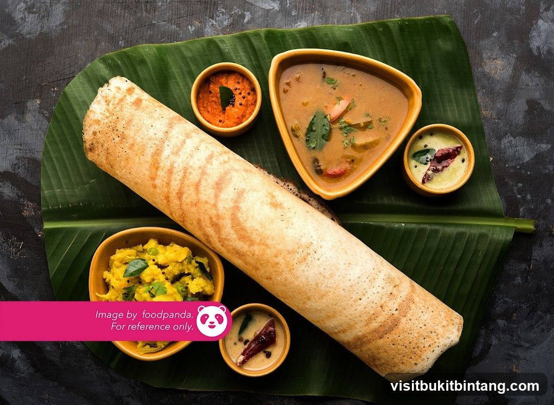Masala Dosa with Sambar and Chutneys