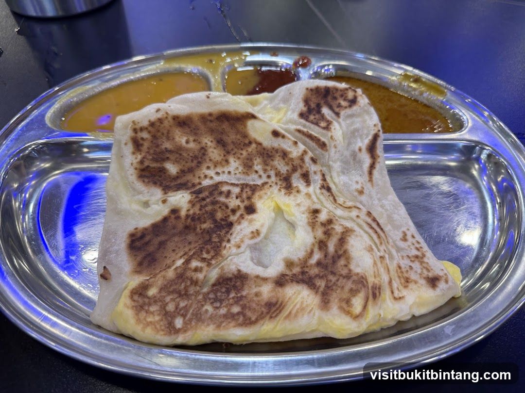Roti Canai with Curry and Sambal