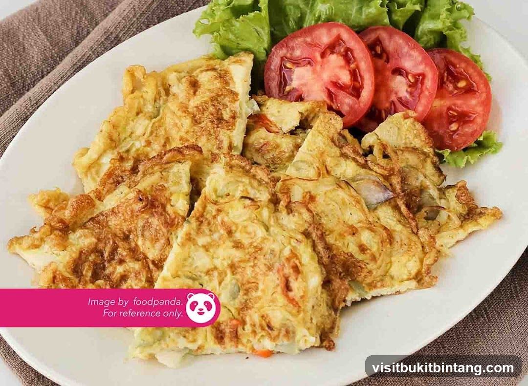 Omelette with Tomatoes and Lettuce