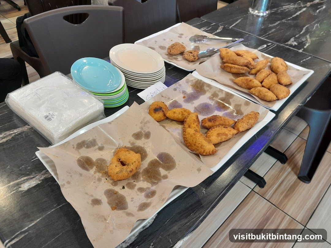 Fried Snacks on Plates