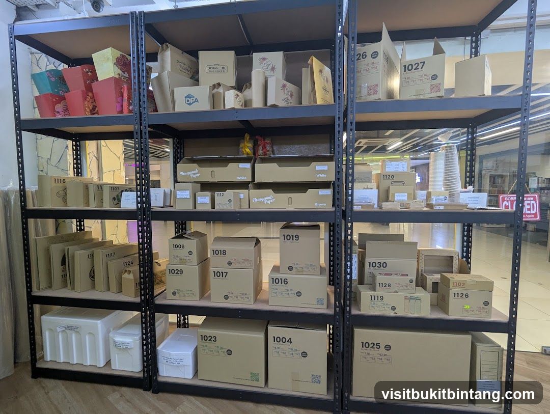 Shelves of Boxes and Packaging Materials