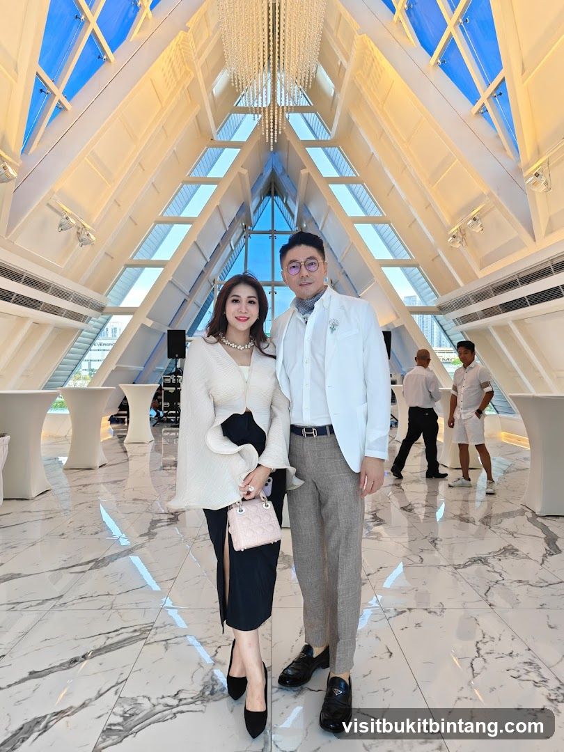 Couple Posing in a Modern Venue