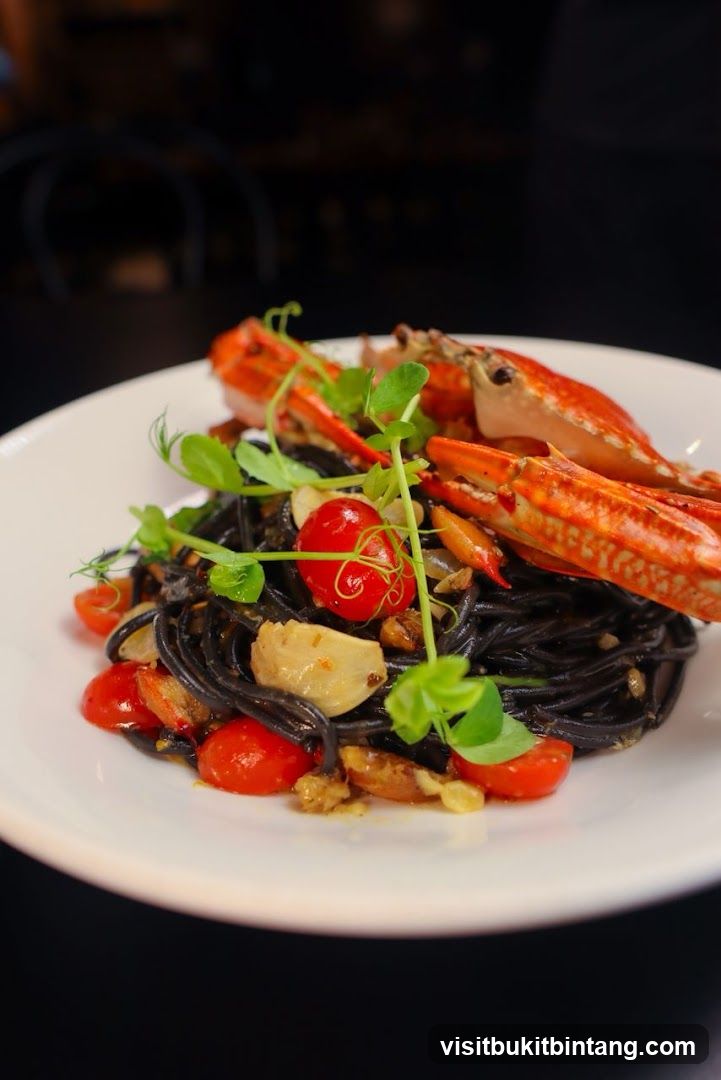 Black Spaghetti with Crab
