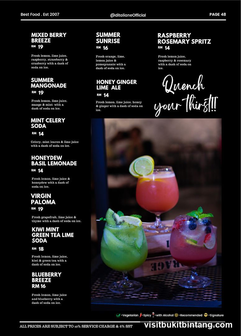Ditaliane Menu