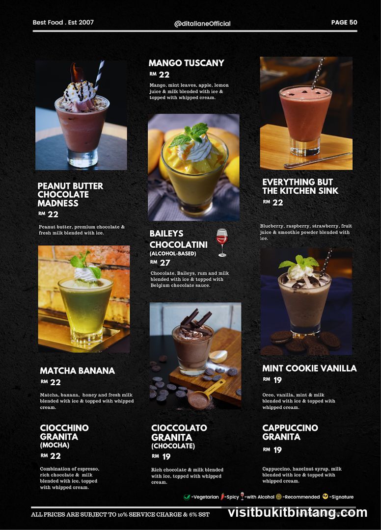 Menu Page 50
