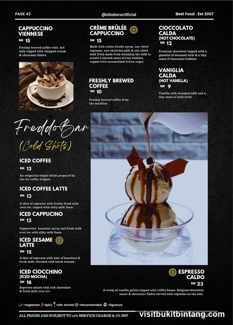 Ditaliane Menu