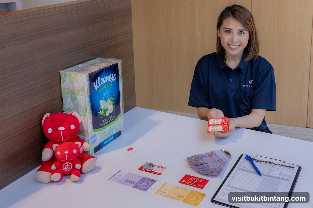 Woman holding gift vouchers