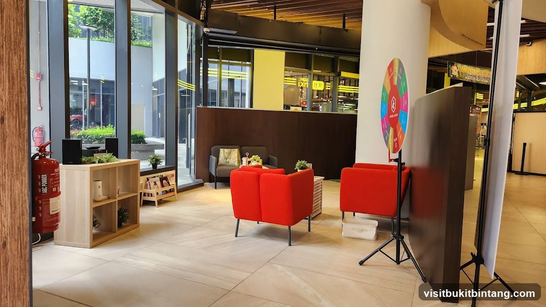 Lounge Area with Spin Wheel