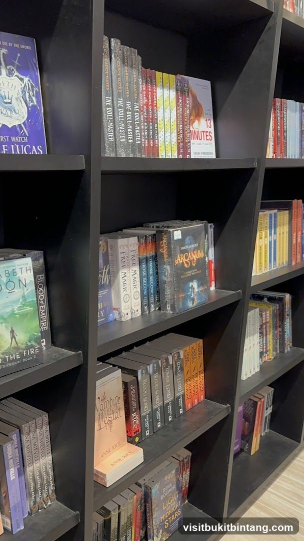 Books on shelves