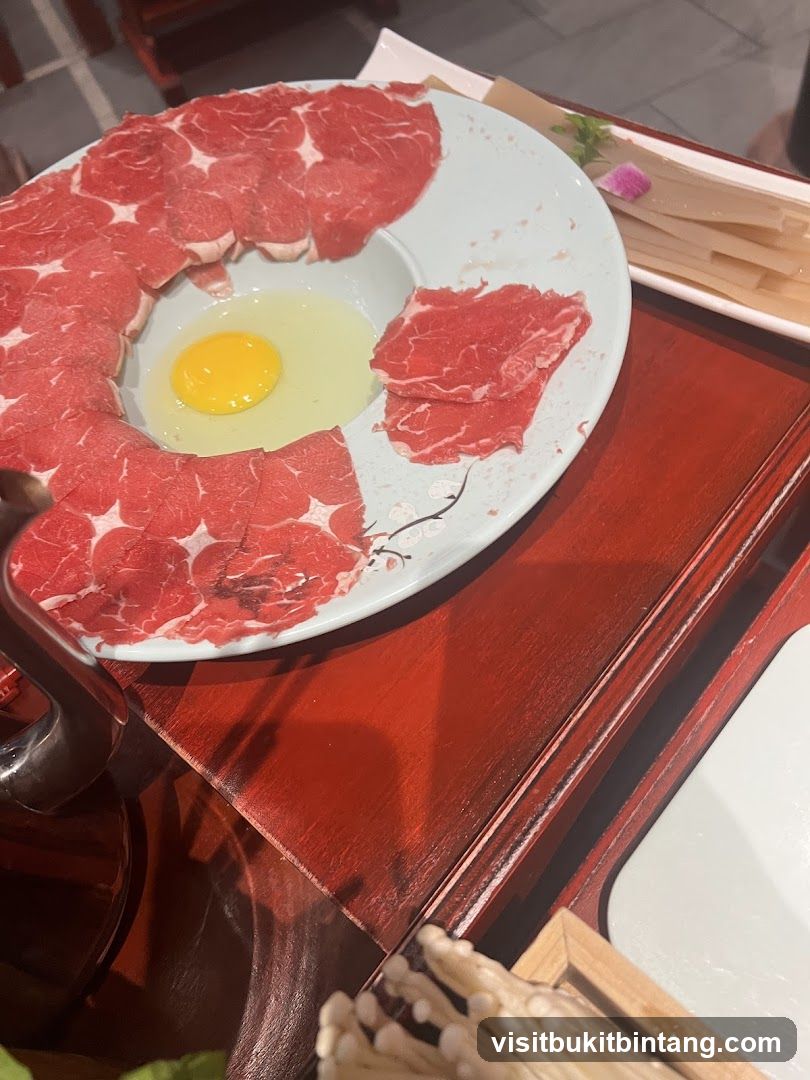 Thinly Sliced Beef and Egg