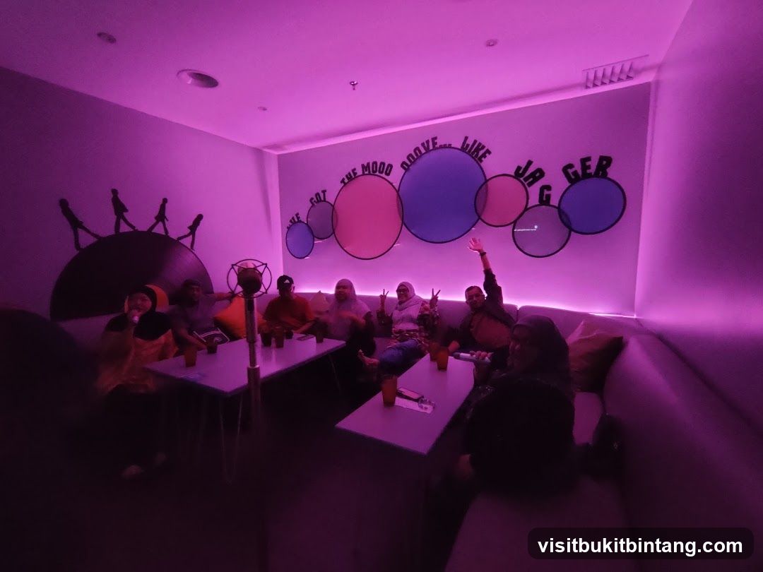 Karaoke Room with People Singing