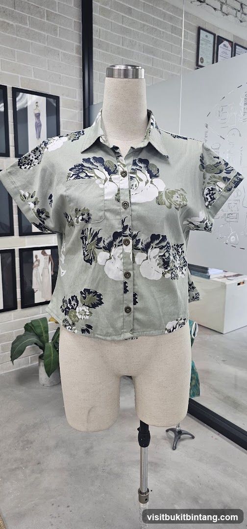Floral Print Shirt on Mannequin
