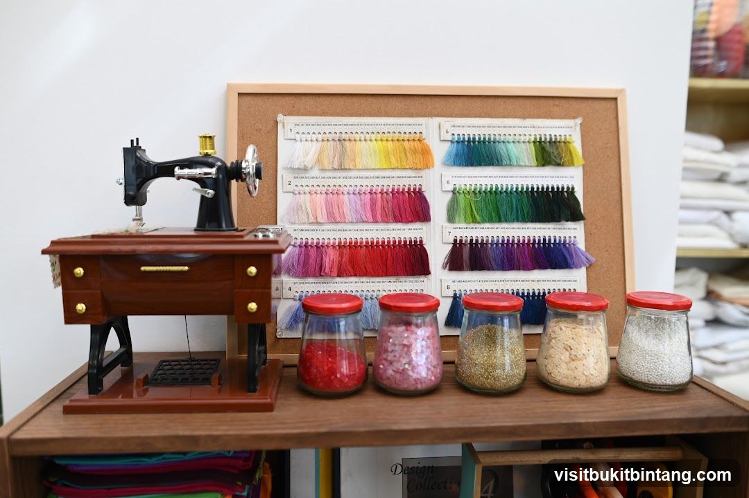 Sewing supplies display
