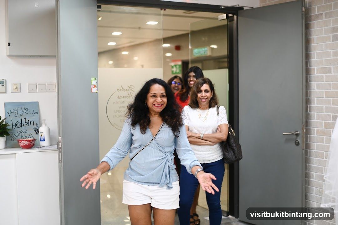 Women entering a studio