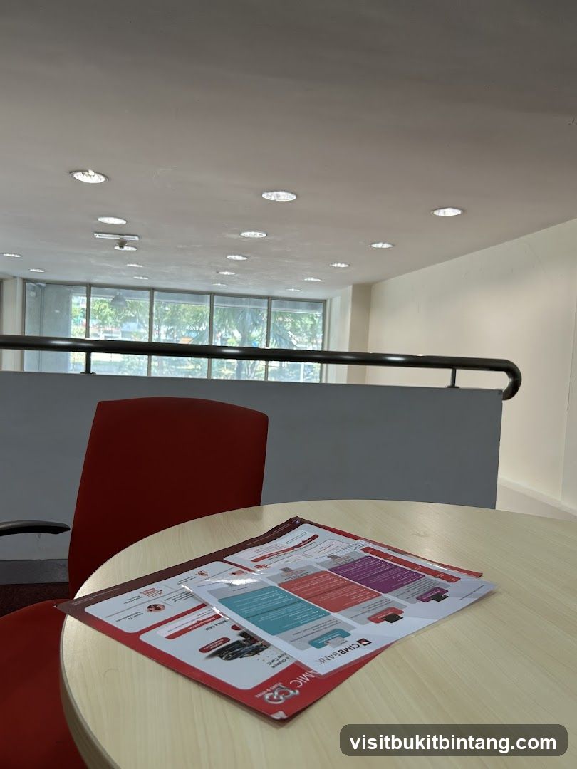 Brochure on a table