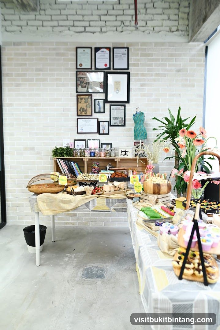Buffet Table with Desserts and Snacks