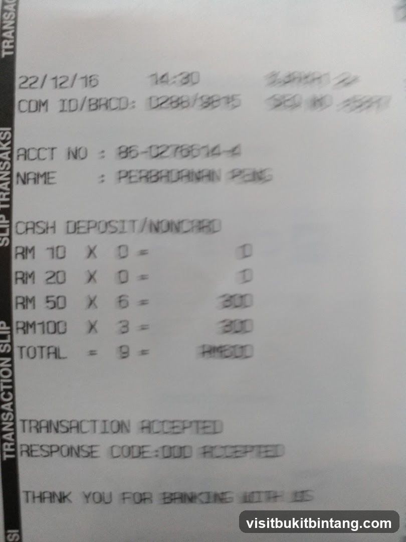 Transaction Slip