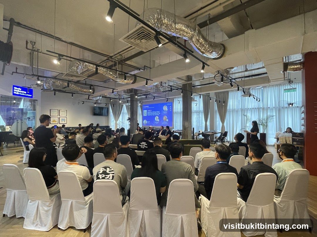 Presentation in a conference room