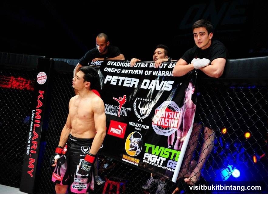 MMA Fighter and Banner