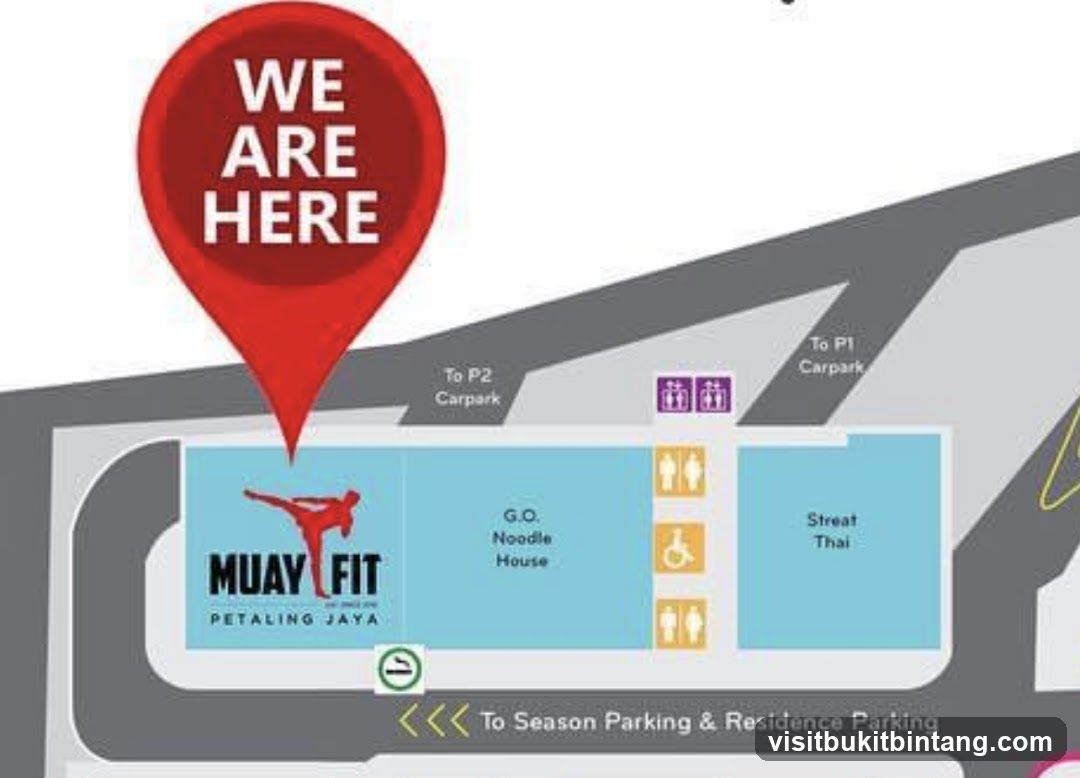 Map showing location of Muay Fit