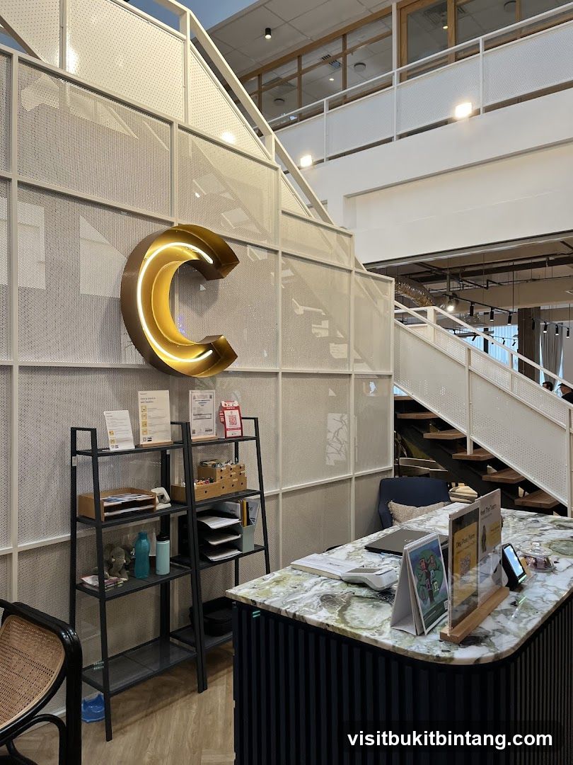Reception Area with Large Letter C