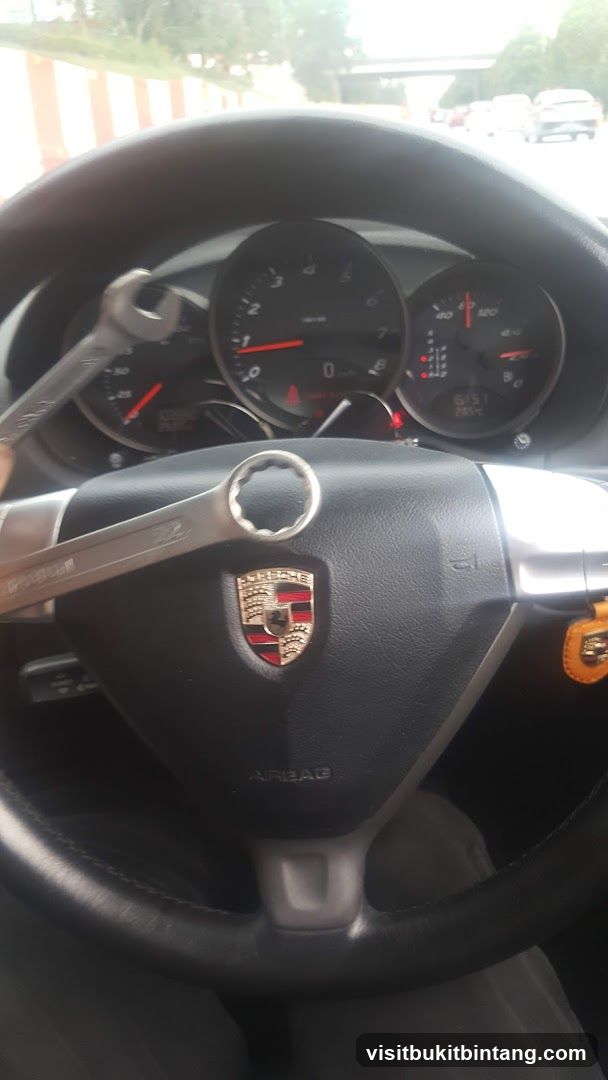Car Dashboard with Wrenches