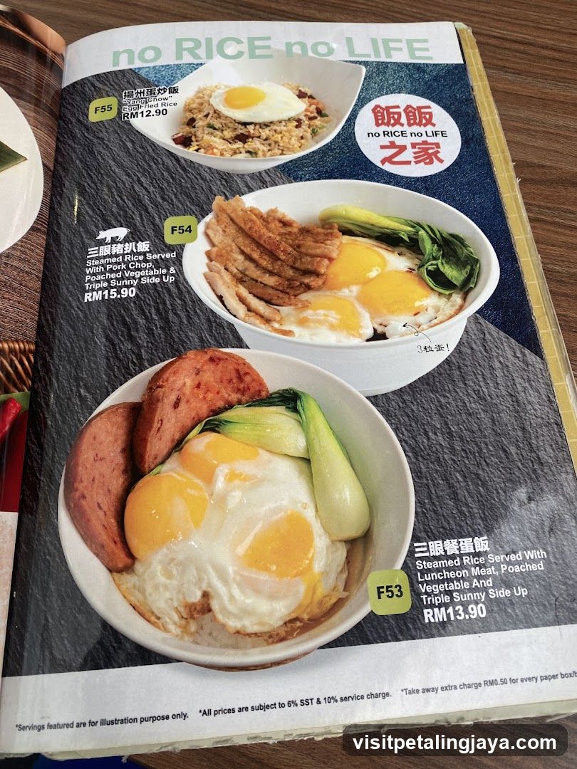 no RICE no LIFE Menu Page