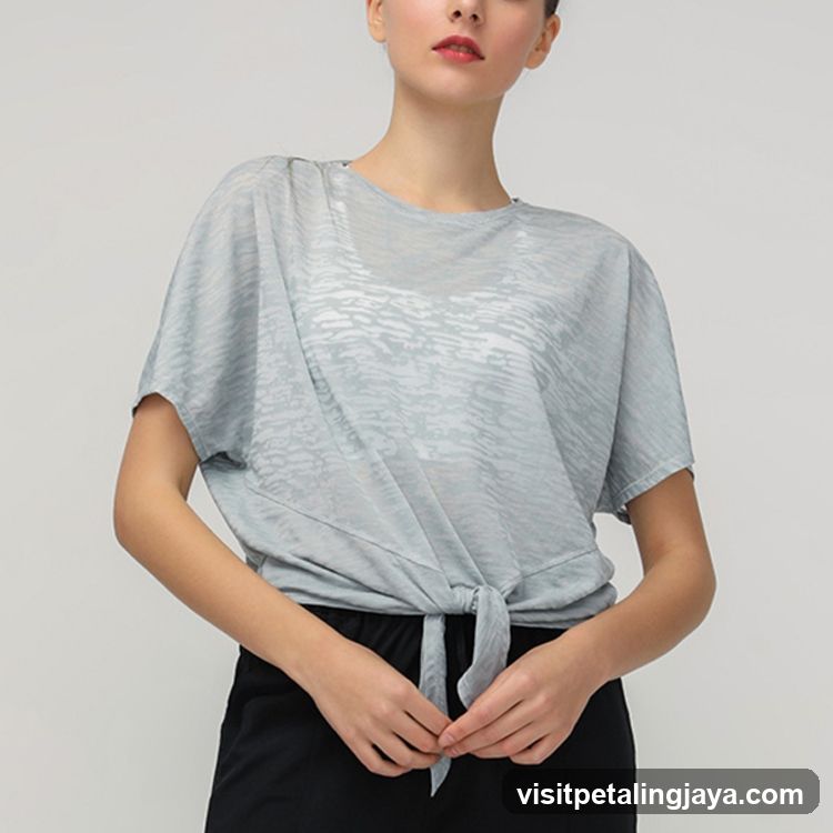 Light Blue Tie-Front T-Shirt