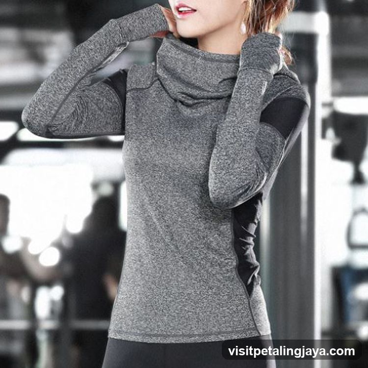 Woman in Grey Athletic Top