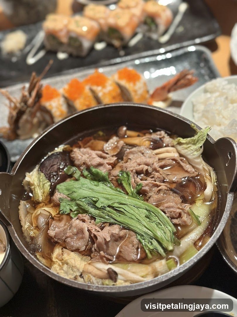 Sushi and Hot Pot Meal