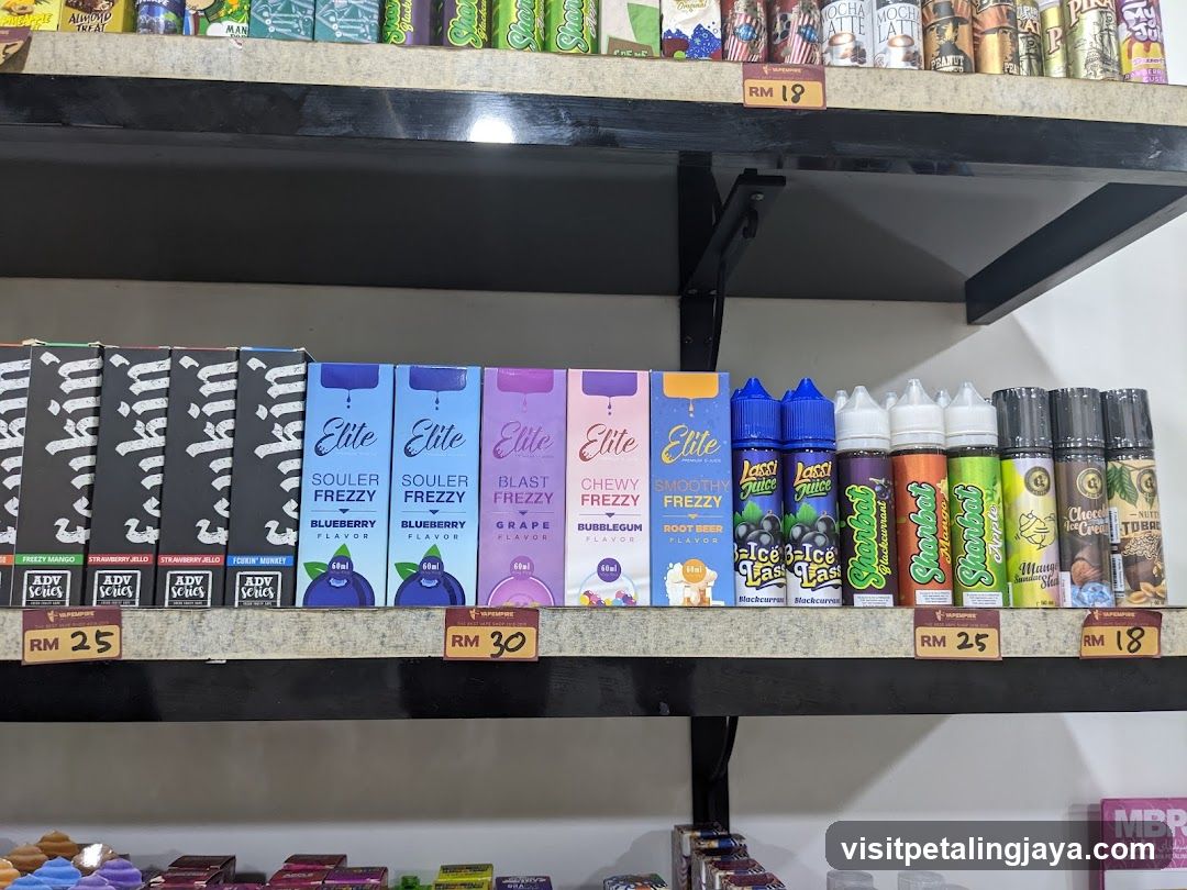 E-liquid and Vape Product Display Shelf