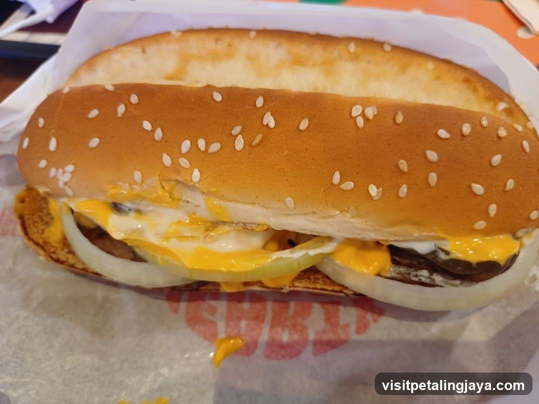 Cheeseburger with Onions and Cheese