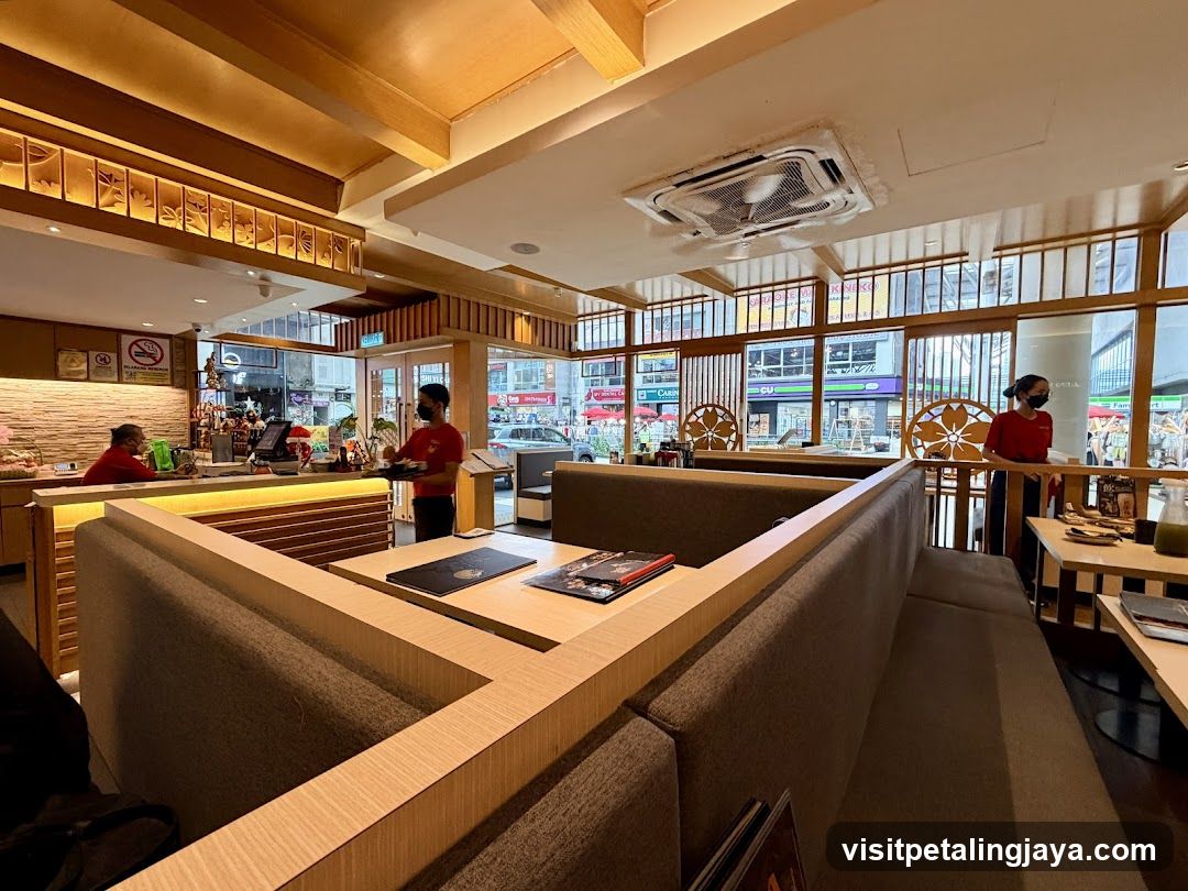 Restaurant Interior with Staff and Seating Area
