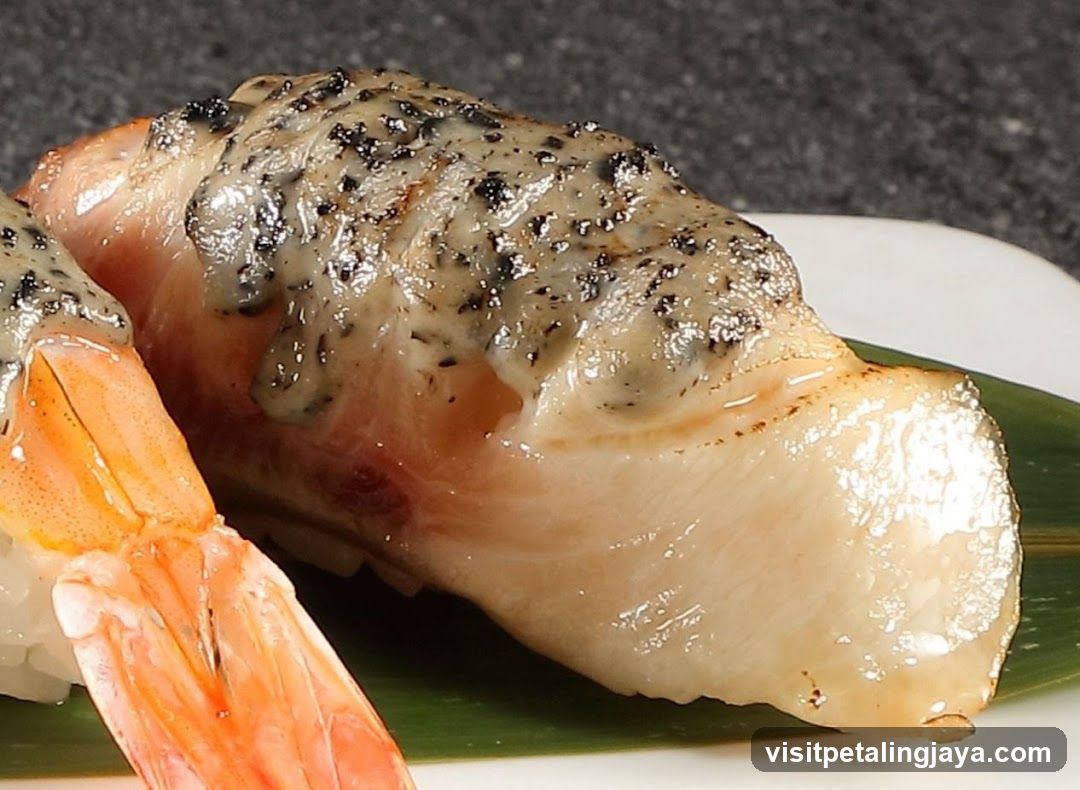 Sushi with Grilled Fish and Shrimp