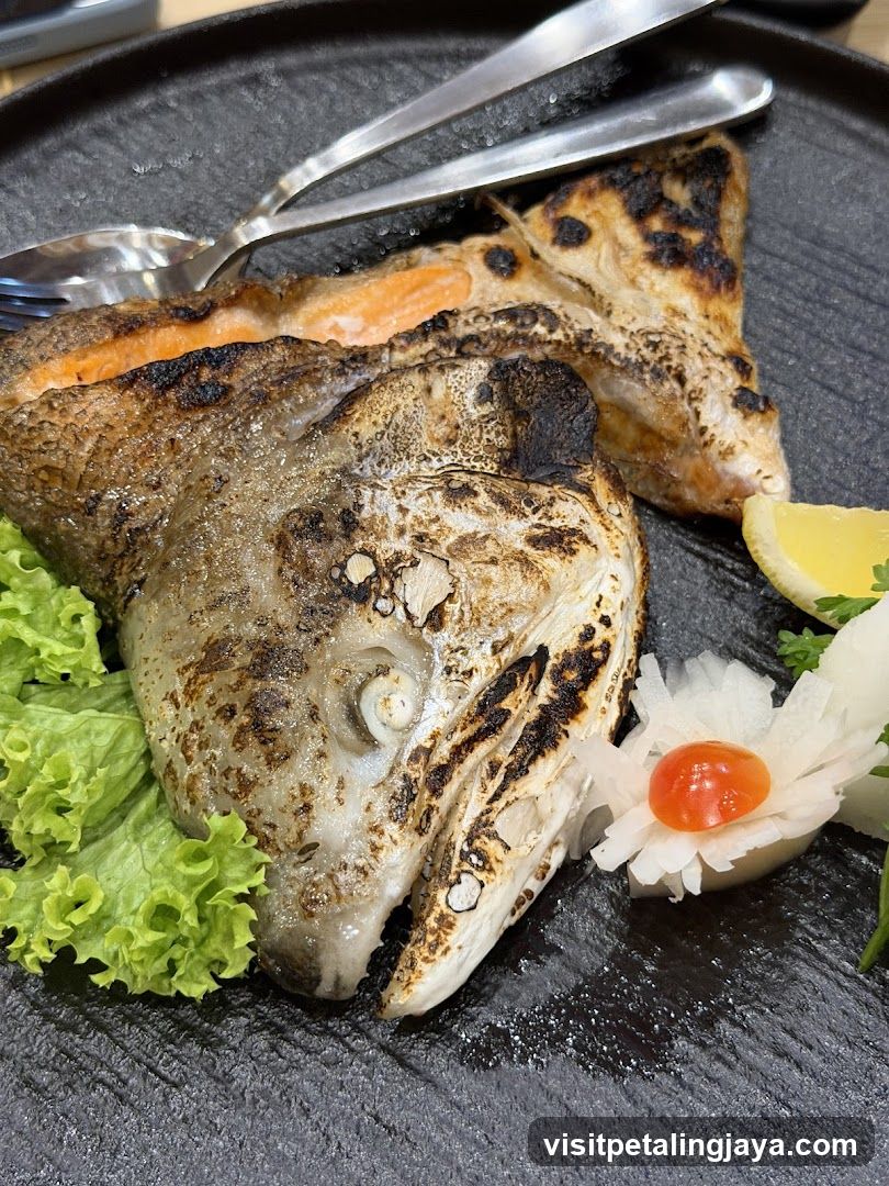 Grilled Fish Head with Garnish