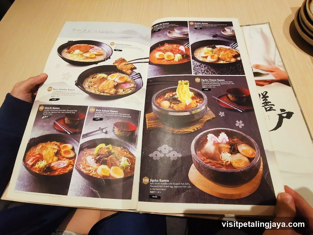 Ramen Menu Spread