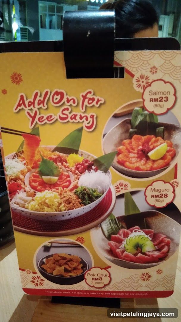 Yee Sang Add-On Menu